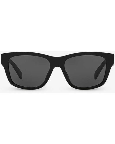 Celine Cl40249u Irregular-frame Acetate Sunglasses - Grey