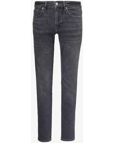 FRAME L'homme Slim Mid-rise Recycled Cotton And Polyester-blend Denim Jeans - Blue