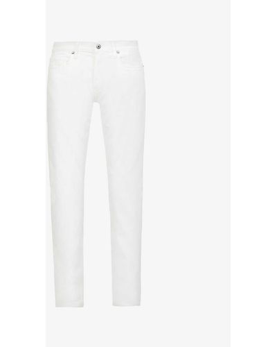 PAIGE Slim Straight-leg Stretch-denim Jeans - White