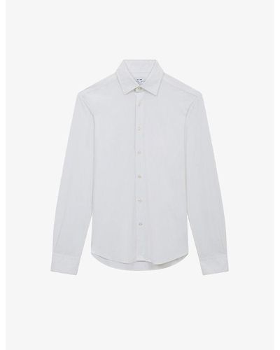 Reiss Storm Slim-fit Cotton-twill Shirt X - White