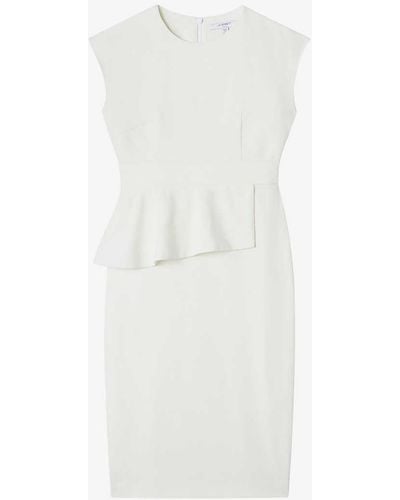 LK Bennett Mia Peplum Stretch-woven Midi Dress - White