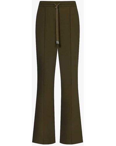 JW Anderson Straight-leg Mid-rise Wool-blend Trousers - Green