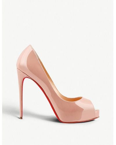 Christian Louboutin New Very Prive 120 Patent-leather Courts - Pink