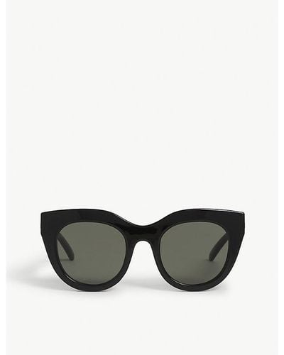 Le Specs Air Heart Cat-eye Acetate Sunglasses - Black