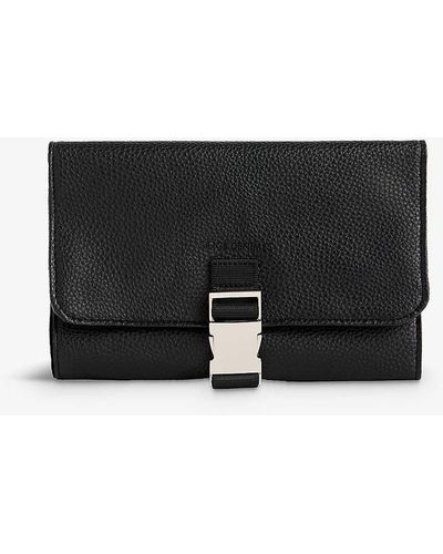 Serge Denimes Brand-debossed Faux-leather Jewellery Pouch - Black