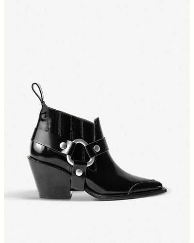 Zadig & Voltaire N'dricks Patent-leather Heeled Ankle Boots - Black