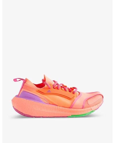 adidas By Stella McCartney Ultraboost 23 Knitted Recycled-polyester Sneakers - Pink