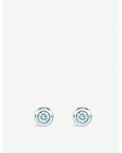 Tiffany & Co. Elsa Peretti® Diamonds By The Yard® Earrings In Sterling Silver - White