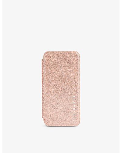 Ted Baker Dianoe Sparkly Glitter Iphone 12/12 Pro Mirror Case - Pink