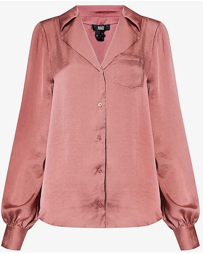 PAIGE Caprina Patch-pocket Regular-fit Stretch-woven Jacket - Pink