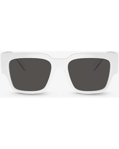 Dolce & Gabbana Dg6184 Square-frame Injected Sunglasses - White