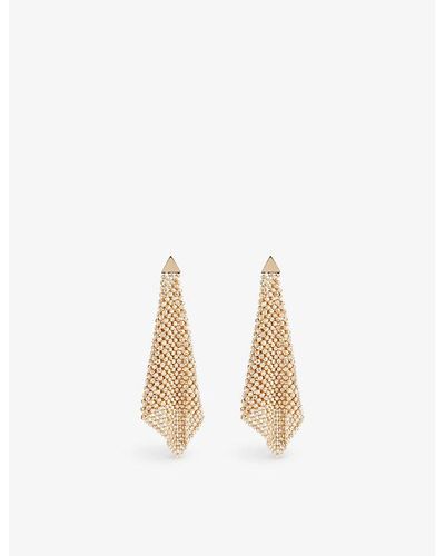 Rabanne Bouclé Chainmail Earrings - Natural
