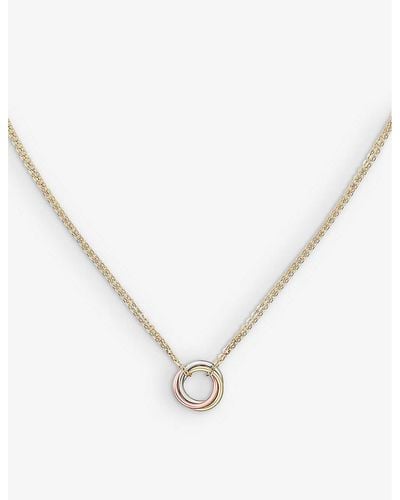 Cartier Trinity Small 18ct White, Rose, Yellow-gold Pendant Necklace - Natural