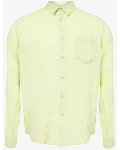 Vilebrequin Caroubis Patch-pocket Linen Shirt - Yellow