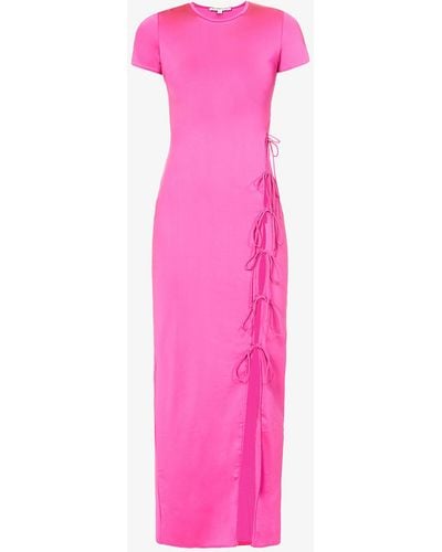 MOTHER OF ALL Vivian Short-sleeve Jersey Maxi Dress - Pink