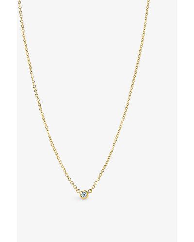 Tiffany & Co. Diamonds By The Yard 18ct Yellow- And 0.12ct Brilliant-cut Diamond Pendant Necklace - White