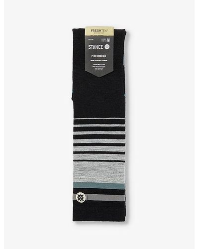 Stance Emmit Graphic-pattern Knee-high Stretch-woven Socks - Black