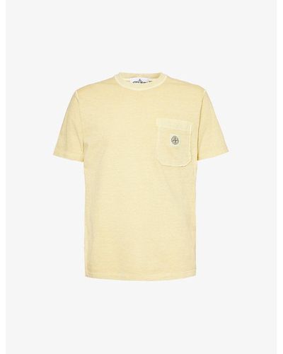 Stone Island Crewneck Brand-patch Cotton-jersey T-shirt - Multicolor