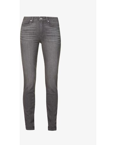 PAIGE Hoxton Skinny High-rise Stretch-denim Jeans - Grey