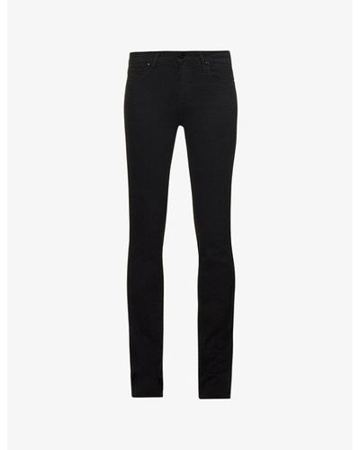 PAIGE Manhattan Boot Slim-fit High-rise Stretch-denim Jeans - Black