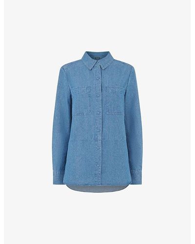 Whistles Hailey Relaxed-fit Denim Shirt - Blue