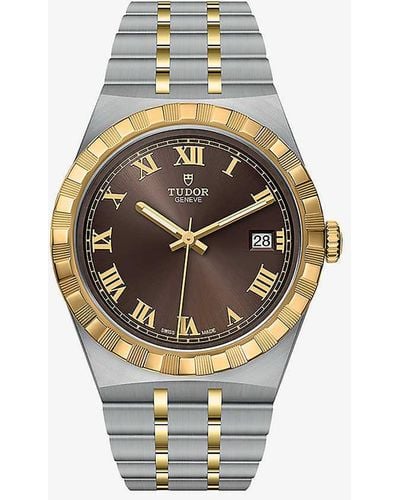 Tudor M28503-0007 Royal Date Day 18ct Yellow-gold And Stainless-steel Automatic Watch - Metallic