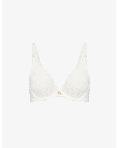 Aubade Rosessence Underwired Stretch-lace Bra - White