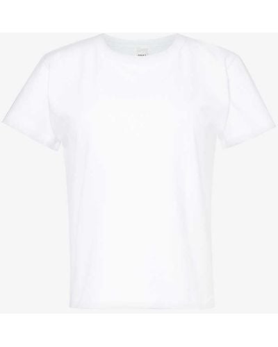 Leset Mango Cotton-jersey T-shirt - White