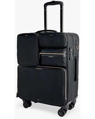 Anya Hindmarch Short-haul Four-wheel Recycled-nylon luggage Case - Black