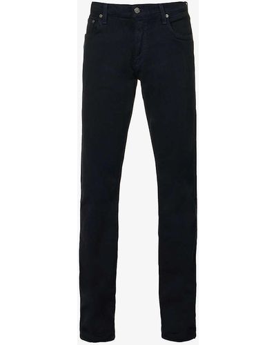 Citizens of Humanity Adler Brand-patch Regular-fit Tapered-leg Stretch-woven Trousers - Blue
