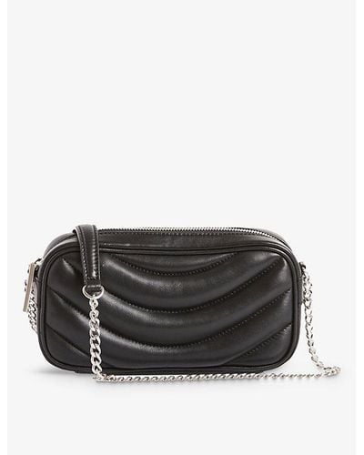 Claudie Pierlot Quilted Leather Camera Bag - Black