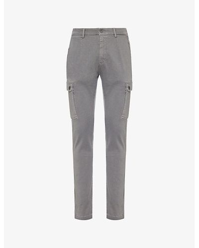 Replay Jaan Belt-loop Slim-fit Tapered-leg Stretch-denim Jeans - Grey