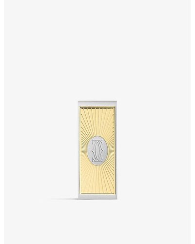 Cartier Double C Palladium-plated Stainless-steel Money Clip - White