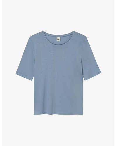 Twist & Tango Wiley Semi Relaxed-fit Woven T-shirt - Blue