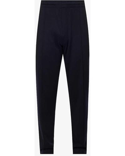 Orlebar Brown Brand-patch Tapered-leg Wool jogging Bottoms X - Blue