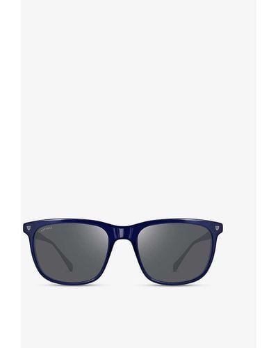 Aspinal of London Roma D-frame Acetate Sunglasses - Blue
