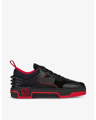 Christian Louboutin Astroloubi Leather Low-top Sneakers - Black