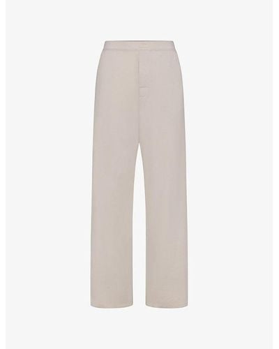 Skims Boyfriend Relaxed-fit Stretch-woven Trouser - White