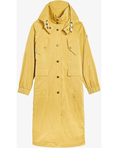 Ted Baker Renniey Hooded Shell Raincoat - Yellow