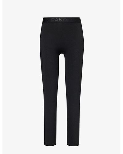 ADANOLA Ultimate Branded-waistband Stretch-recycled Polyamide legging - Black