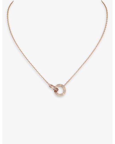 Cartier Love 18ct Rose-gold And Diamond Necklace - Metallic