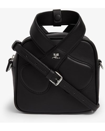 Courreges Loop Leather Cross-body Bag - Black
