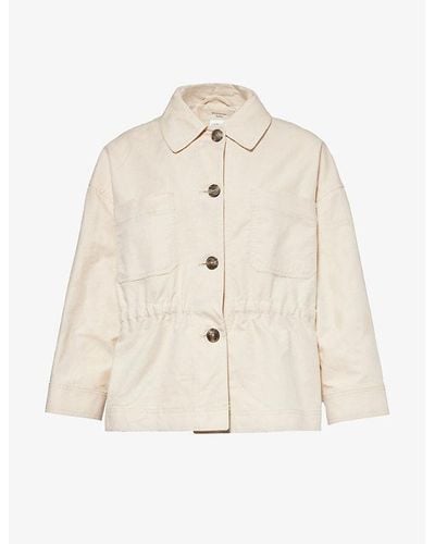Weekend by Maxmara Song Patch-pocket Cotton And Linen-blend Jacket - Natural