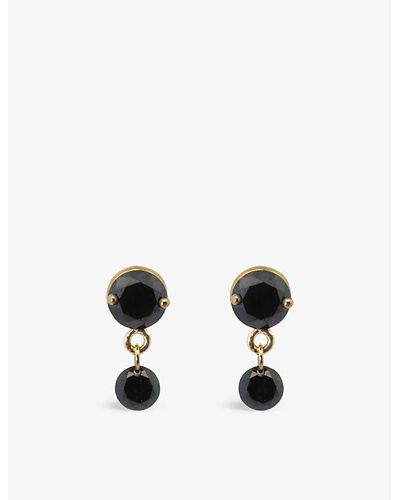 The Alkemistry Aria 18ct Yellow-gold And 0.10ct Black Diamond Drop Earrings