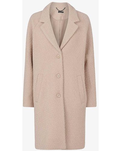Whistles Anita Relaxed-fit Wool-boucle Coat - Natural