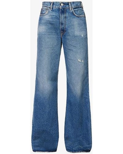 Acne Studios 2022 Wide-leg High-rise Relaxed-fit Jeans - Blue