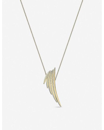 Shaun Leane Quill Yellow Gold-plated Vermeil Silver Drop Necklace - Metallic