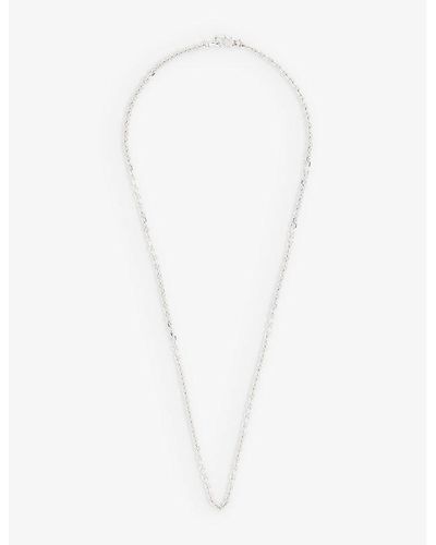 Tom Wood Anker Rhodium-plated Sterling- Chain Necklace - White