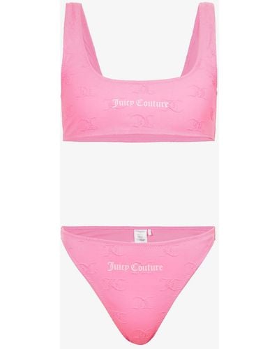 Juicy Couture Logo-print High-rise Bikini - Pink