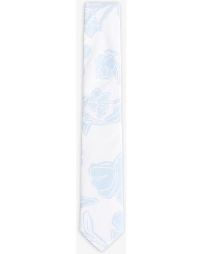 Ted Baker Ramsy Floral-print Woven Tie - Blue